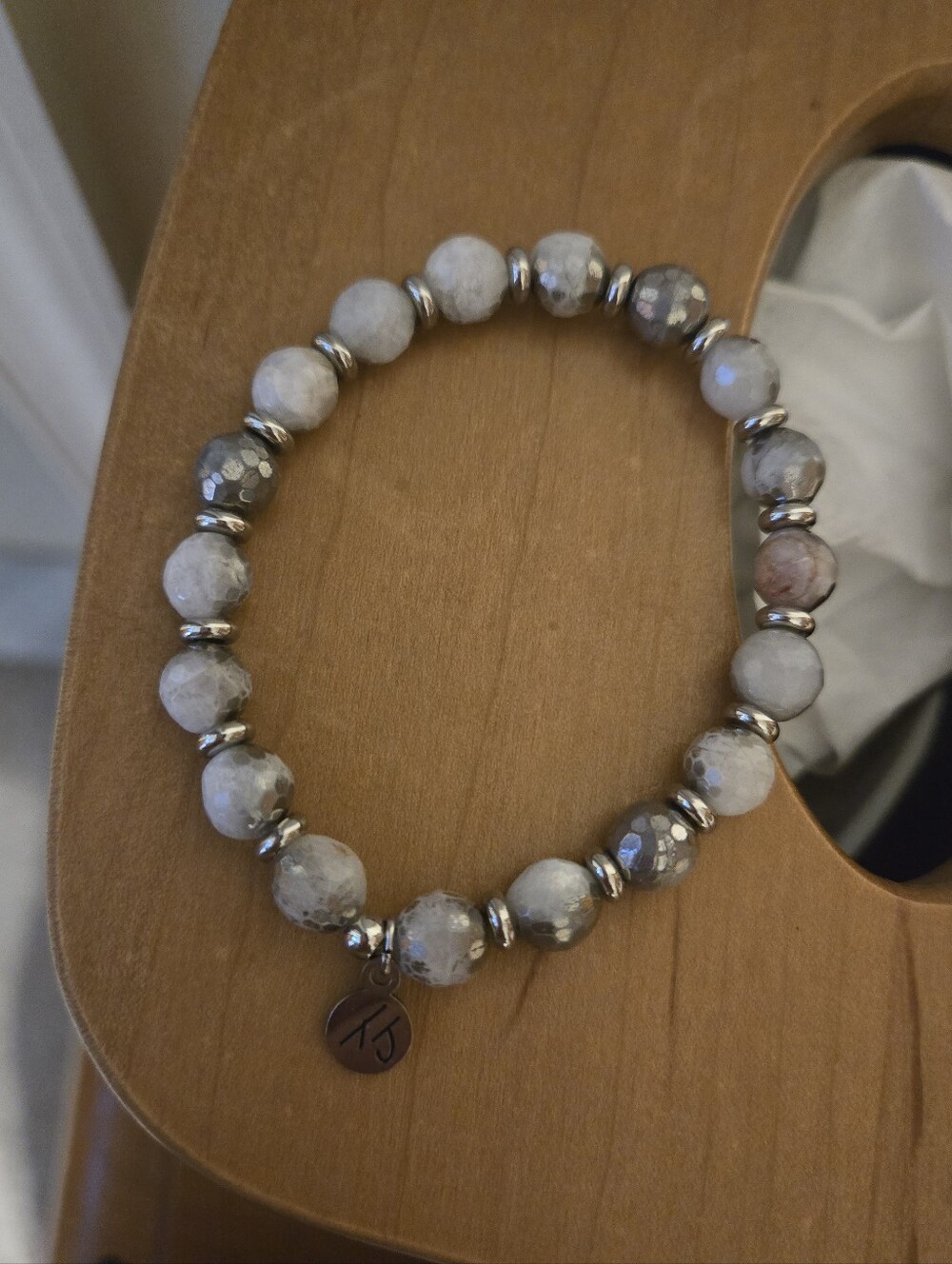 Tjazelle Defining Dreamer Bracelet W/Silver Dipped White Moonstone